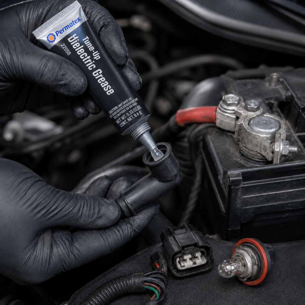 Dielectric grease used for car electrical connectors and spark plug boots