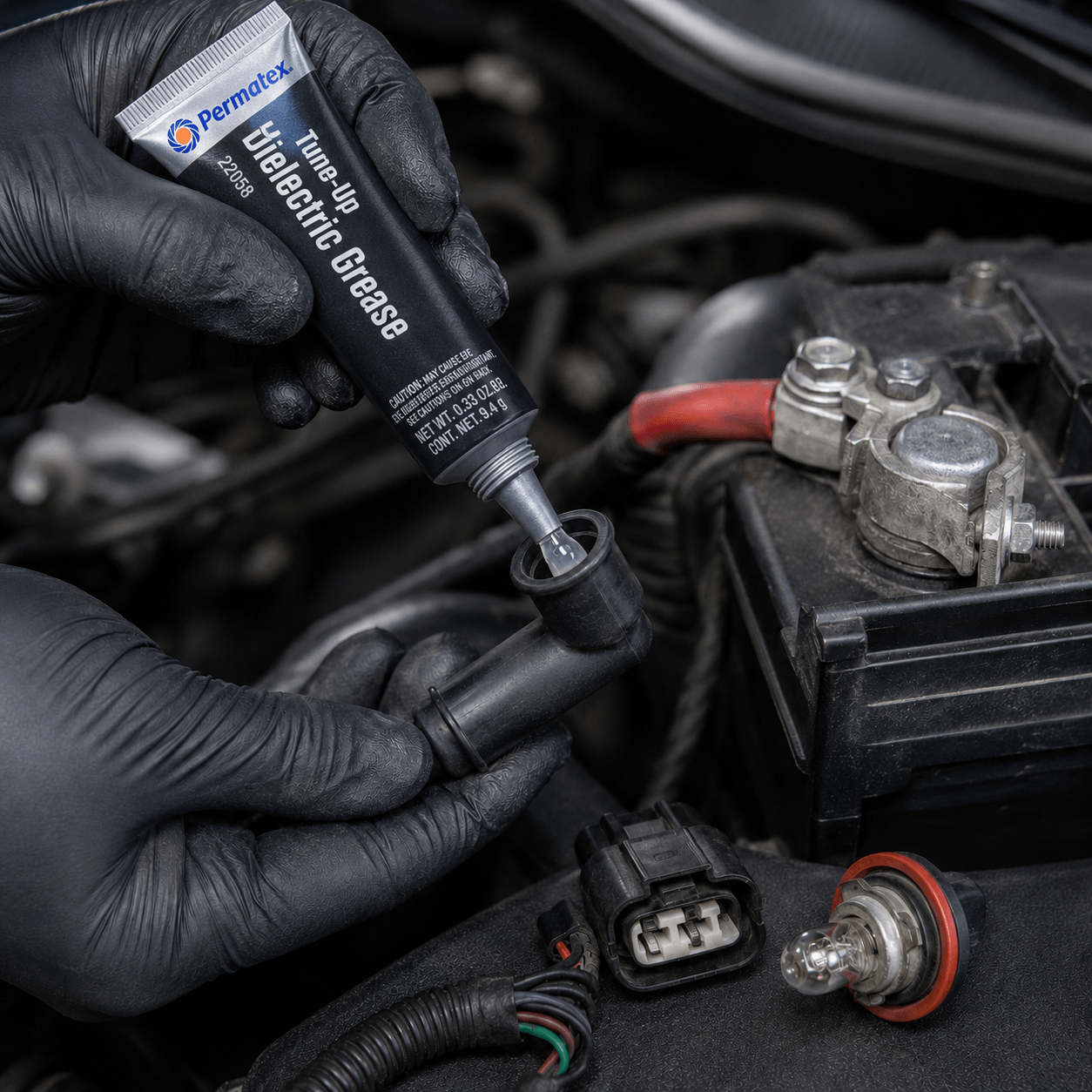 Dielectric grease used for car electrical connectors and spark plug boots