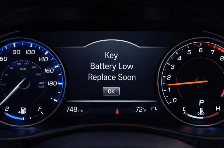 Keyless Battery Low warning signs
