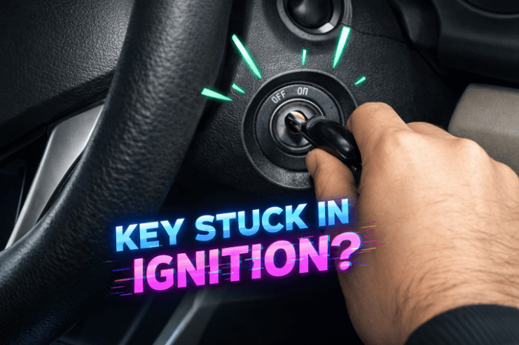 car key stuck in ignition problem showing key not turning or removing
