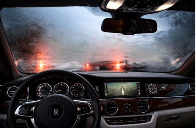 car windows fogging up in rain driver visibility problem windshield fog