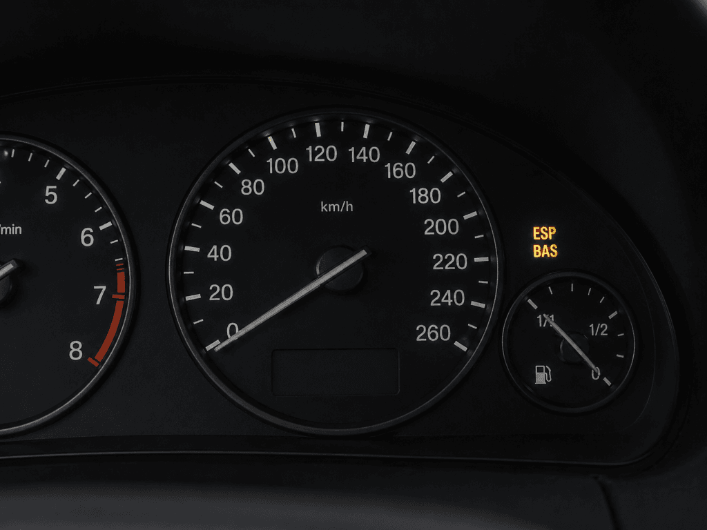 ESP BAS light on car dashboard warning meter