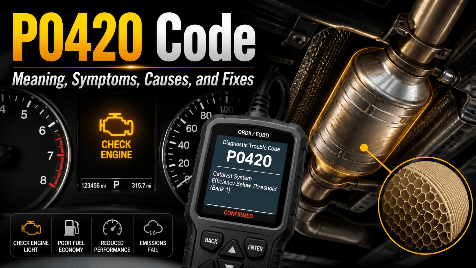 P0420 code meaning with check engine light